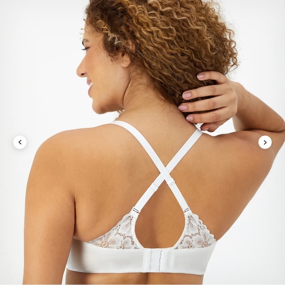 Maidenform One Fab Fit Full Coverage Underwire White Convertable Bra - Picture 3 of 8